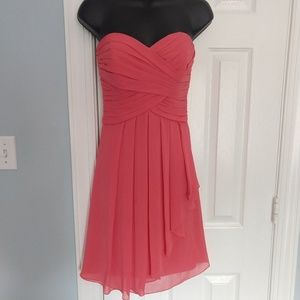 David's Bridal Coral Gown